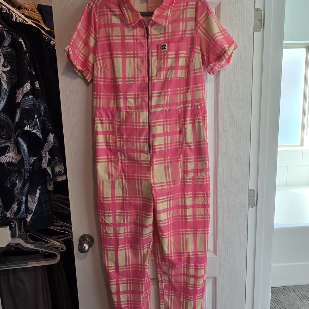 Lucy & Yak Pink and Cream Checkered Garment